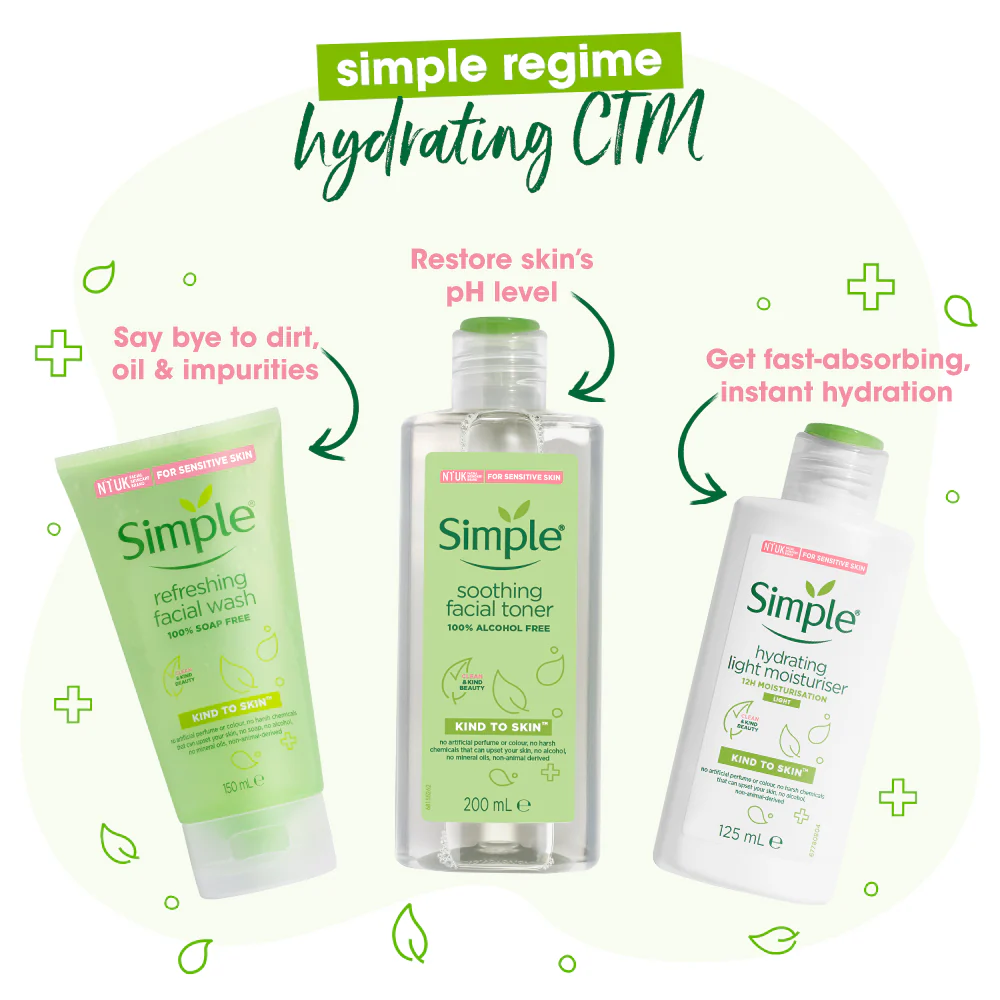 Facial Wash, Toner & Moisturiser(150ml +200ml +125ml) - Image 3
